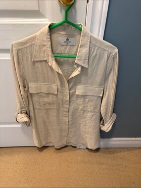 Babaton Beige Utility Button-Down Shirt
